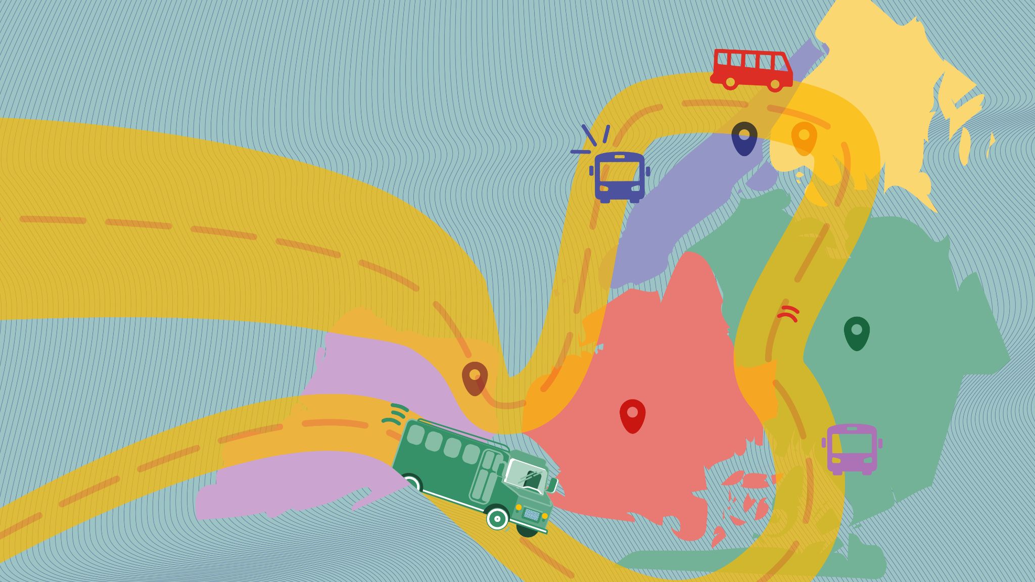 EEAPC – Bookmobile Illustrated map graphic