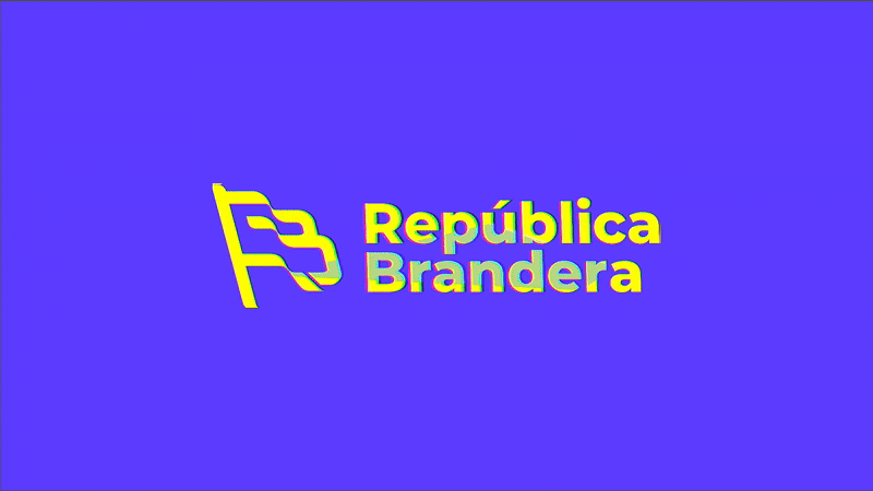República Brandera logo on purple background
